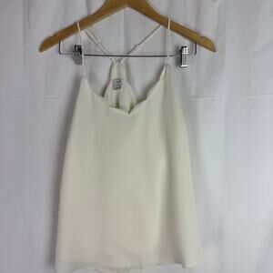 J. Crew Women's Scalloped Razorback Cami Cream Size 6 Lined